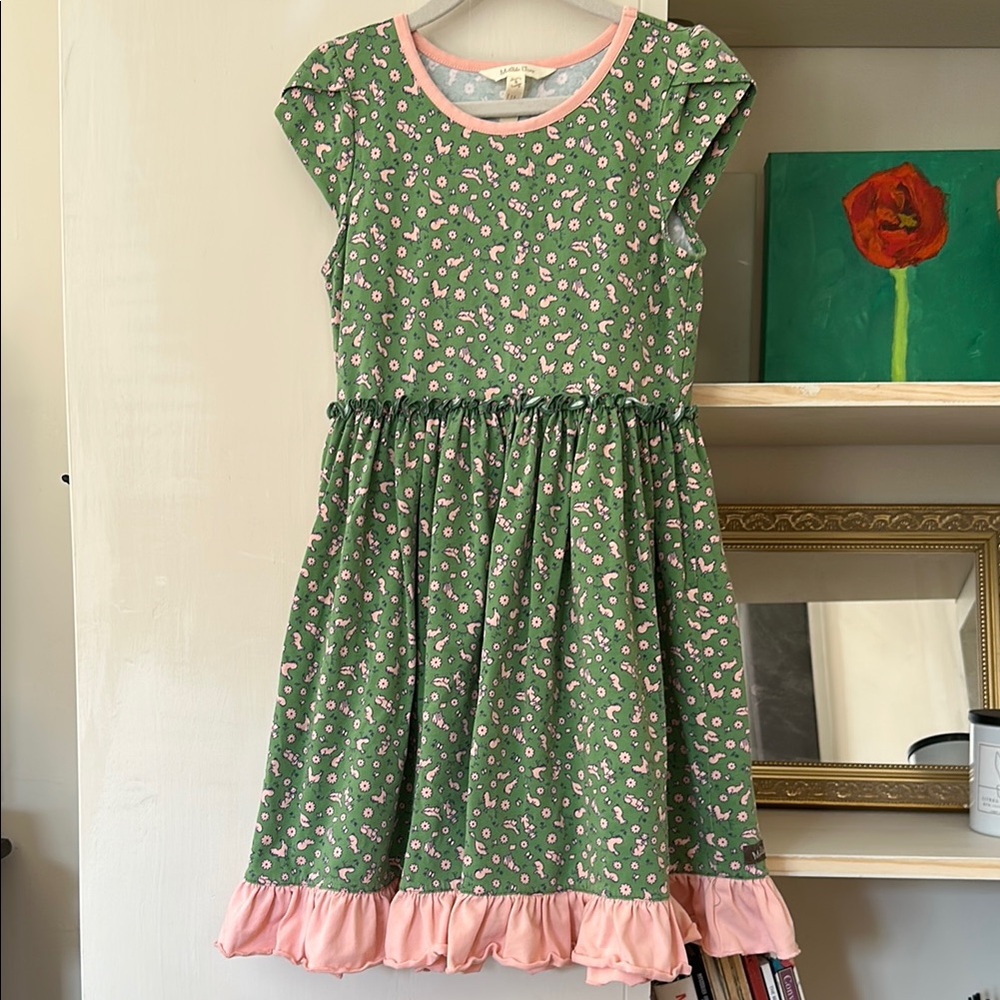 Green and Pink Kids Dress